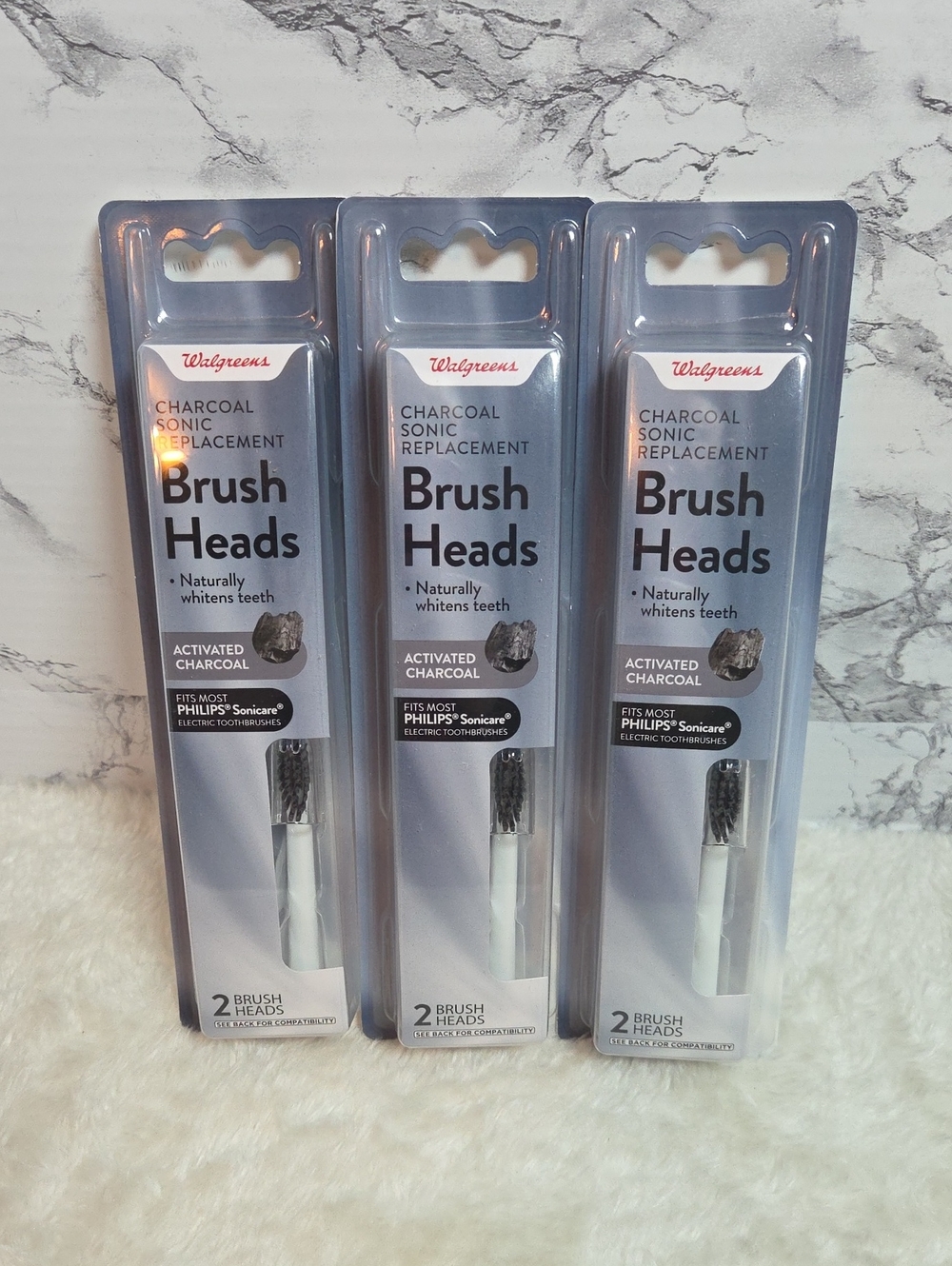 Charcoal Sonic Replacement Brush Heads (3 Packs) NWT